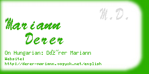 mariann derer business card